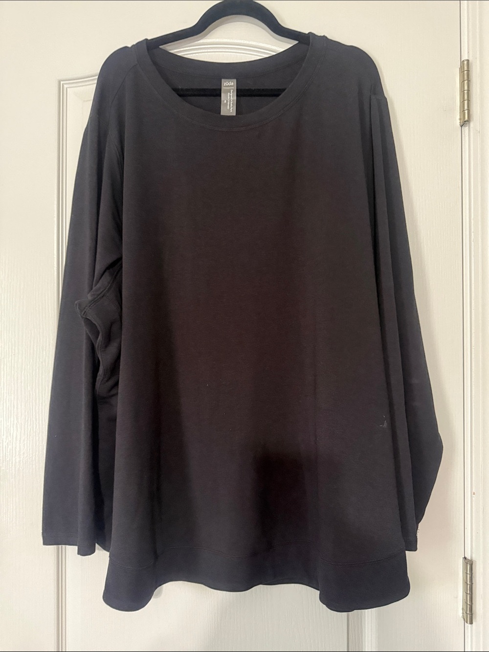 Zuda Black Oversized Crewneck Sweatshirt Size 4X